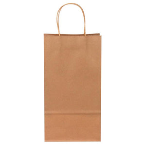 Kraft 2 Bottles Liquor Bag with Handles - 250/Bundle 6 4/3" x 3 1/2" x 12 1/2"