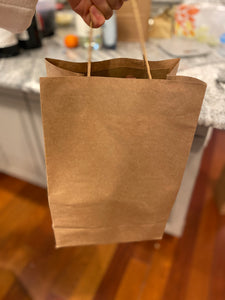 Kraft 4 Bottle Liquor Bag with Handles--225pcs/ctn